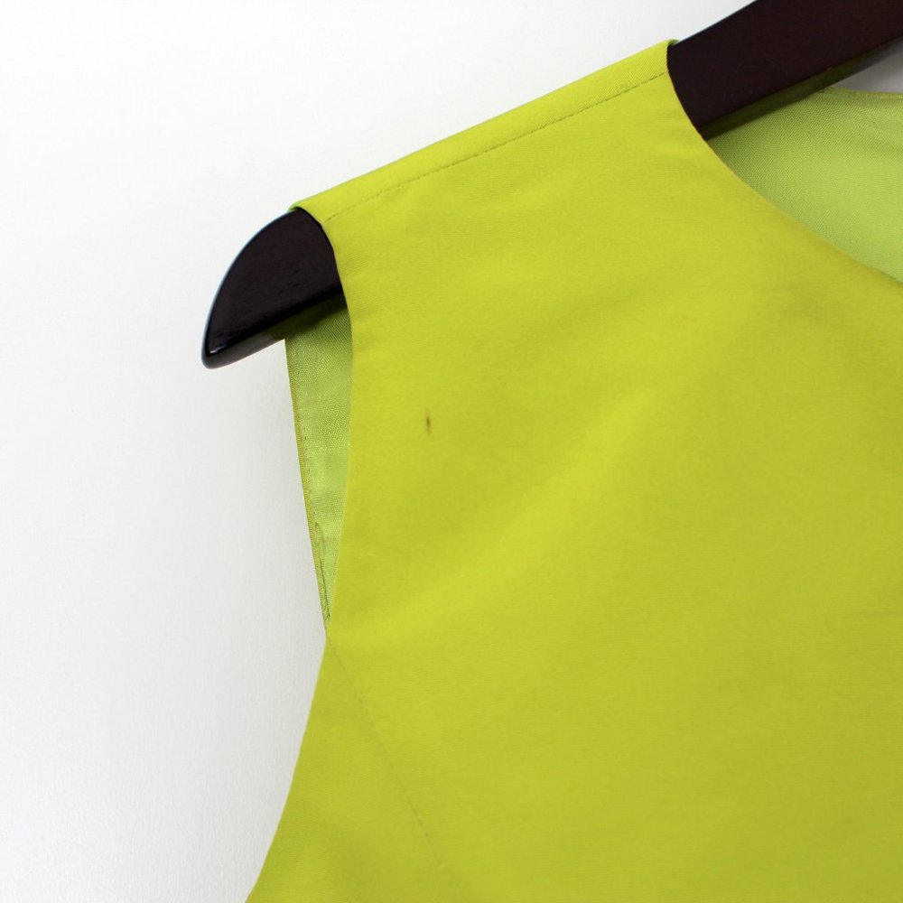 Tibi Lime Green Faille Peplum Shell - image 8